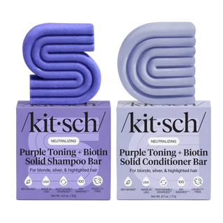 Kitsch Purple Toning Shampoo & Conditioner Bar Combo for Color-Treated & Grey Hair 182g
