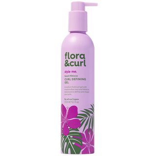 Flora & Curl curl defining gel bottle on a white background