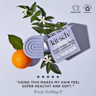 Kitsch Purple Toning Shampoo & Conditioner Bar Combo for Color-Treated & Grey Hair 182g