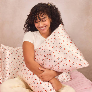 KITSCH Satin Pillowcase - Cherry Print