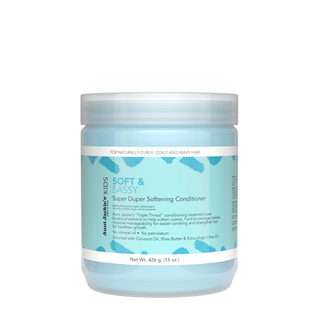Conditioner jar labeled 'Soft & Sassy' on a white background