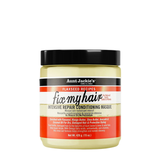 Jar of Aunt Jackie's Intensive Repair Conditioning Masque on a white background