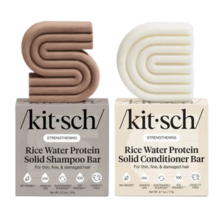 Kitsch Rice Water Shampoo & Conditioner Bar Combo for Hair Growth 186 g
