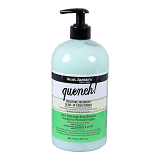 Aunt Jackie's quench! leave-in conditioner bottle on a white background