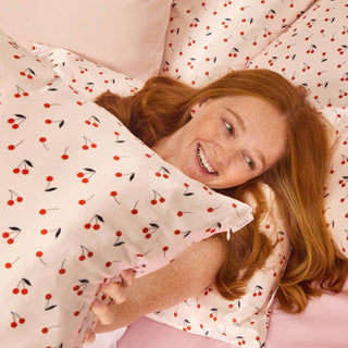 KITSCH Satin Pillowcase - Cherry Print
