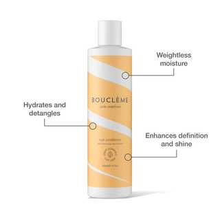 Boucleme hair conditioner bottle on a white background