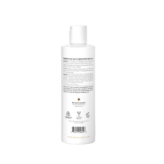 White bottle with text on a white background