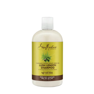 Shea Moisture Lush Length Shampoo with Cannabis Seed oil yellow bottle
