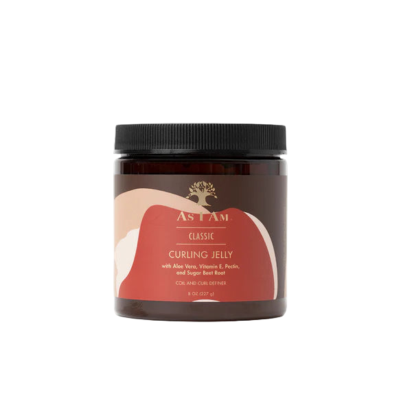 Jar of Astam Classic Curling Jelly on a white background