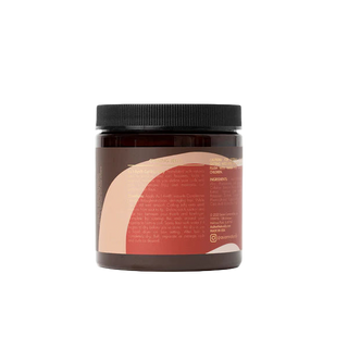 Jar with a label on a white background