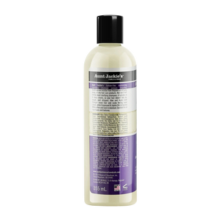 Bottle of Aunt Jackie's shampoo on a white background