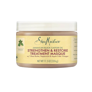 SheaMoisture treatment masque jar on a white background