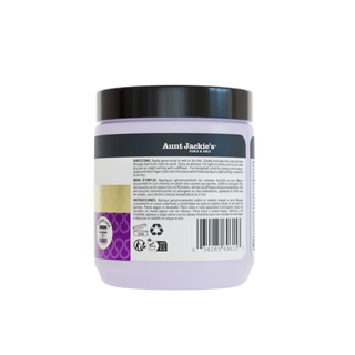 Aunt Jackie's product container with label on a white background