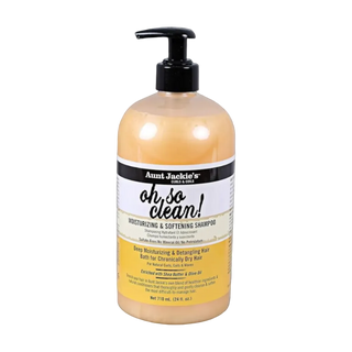 Aunt Jackie's oh so clean shampoo 710ml bottle on a white background