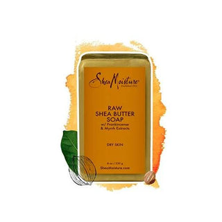 Shea Moisture Raw Shea Butter Soap packaging on a white background