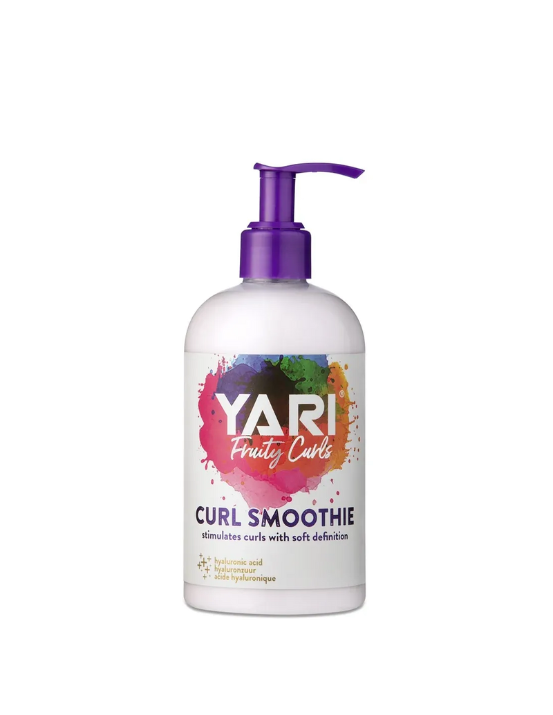 Yari Curl Smoothie bottle with colorful label on a white background